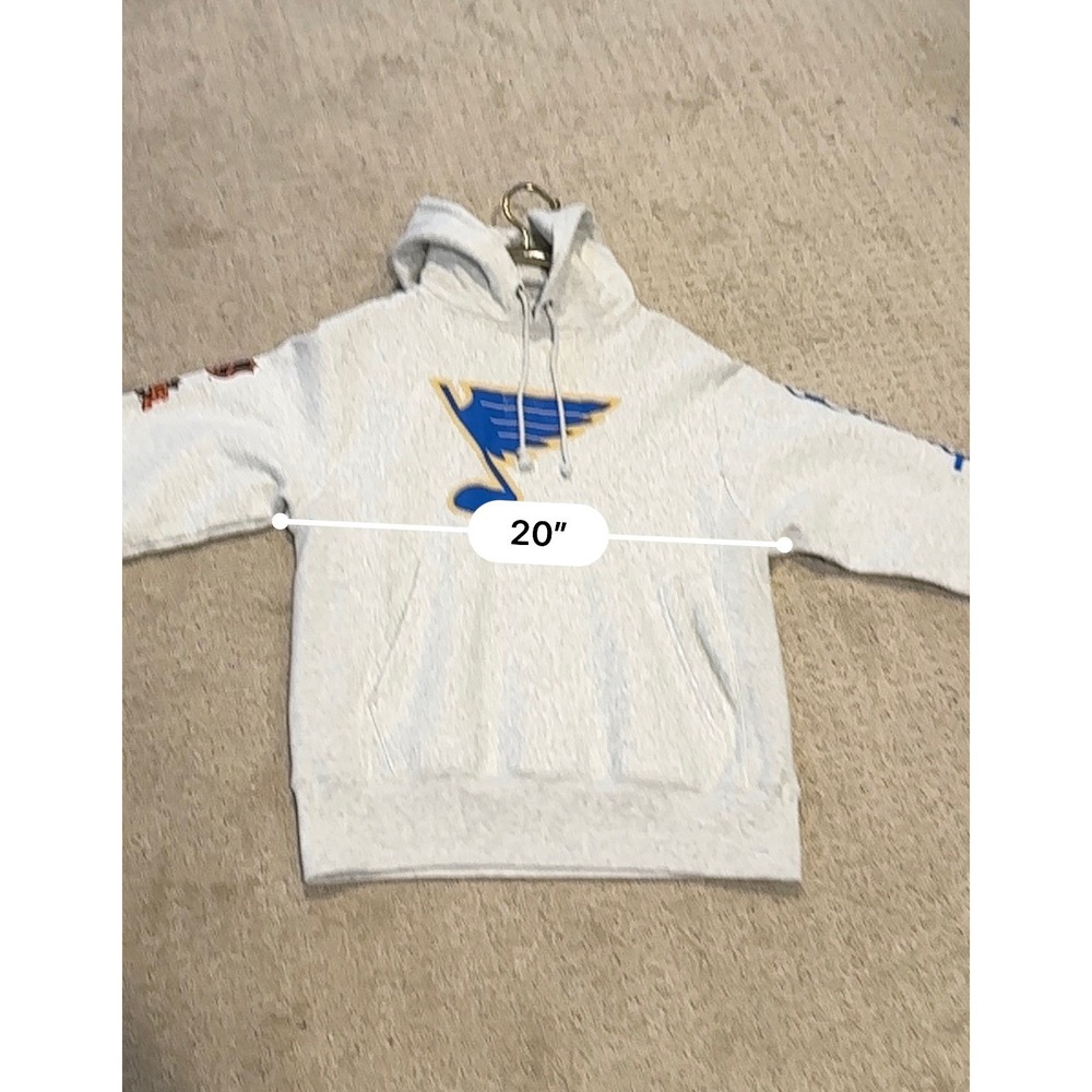 Champion Reverse Weave St Louis Blues NHL Hoodie Grey Small Campbell Conference - Picture 6 of 8